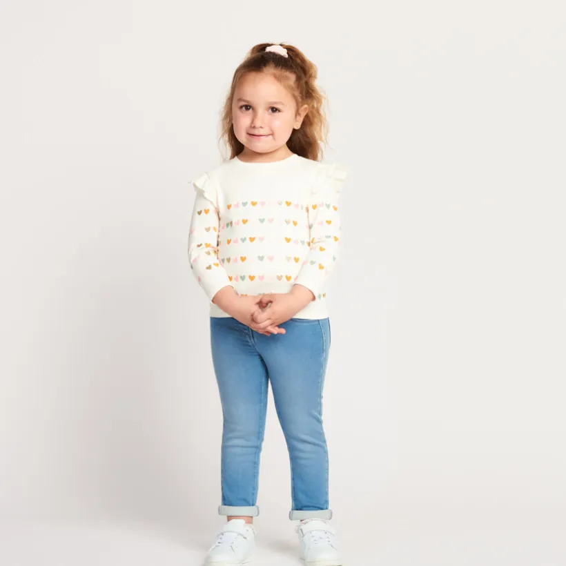Slim fit jeans met katvormige zakken voor babymeisje