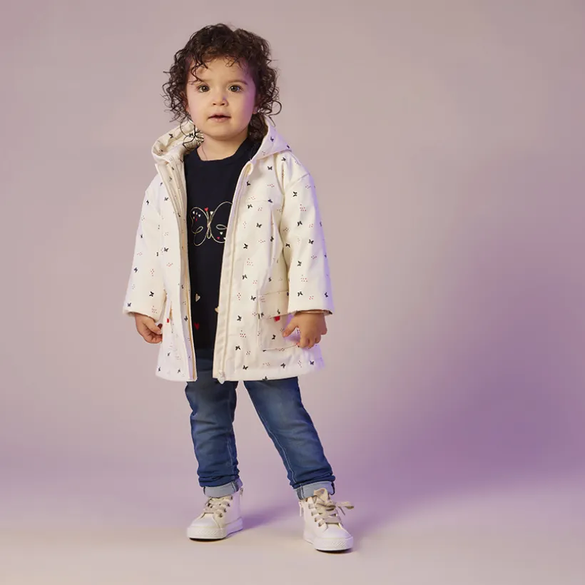 Slim fit jeans met katvormige zakken voor babymeisje