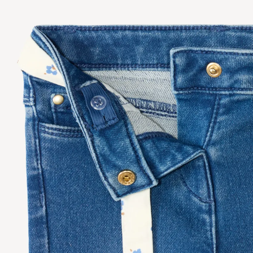 Slim fit jeans voor babymeisjes met stoffen riem