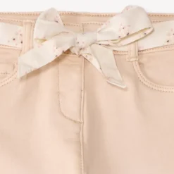 Slim fit jeans voor babymeisjes met stoffen riem