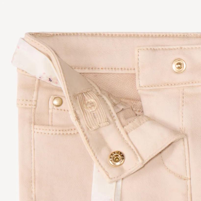 Slim fit jeans voor babymeisjes met stoffen riem