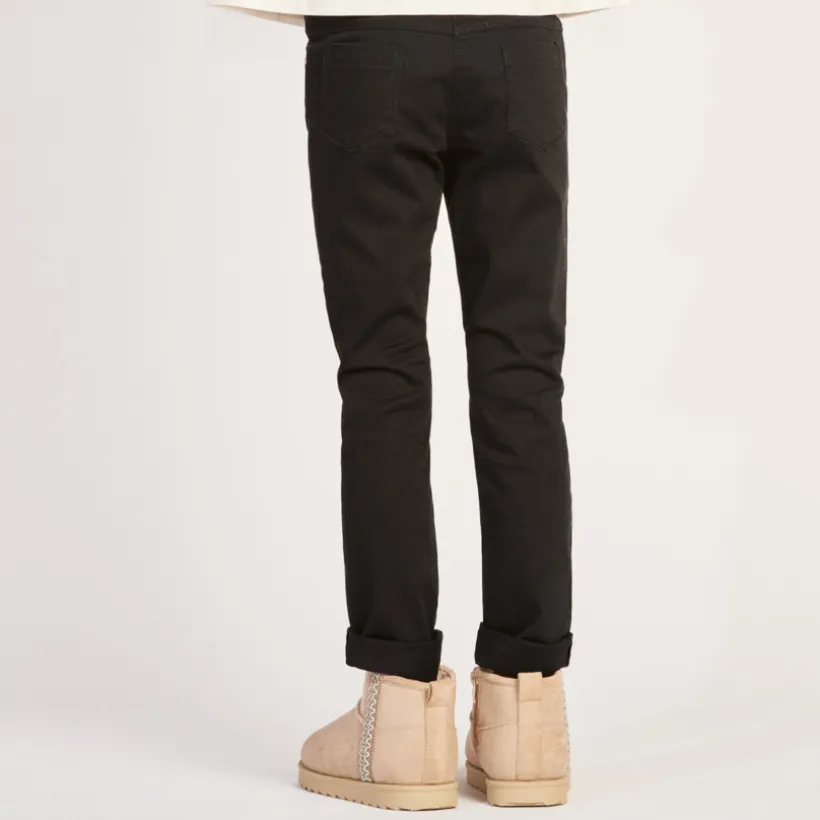 Slim fit joggingbroek in effen twill meisjes