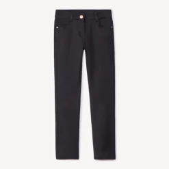 Slim fit joggingbroek in effen twill meisjes