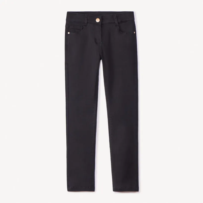 Slim fit joggingbroek in effen twill meisjes