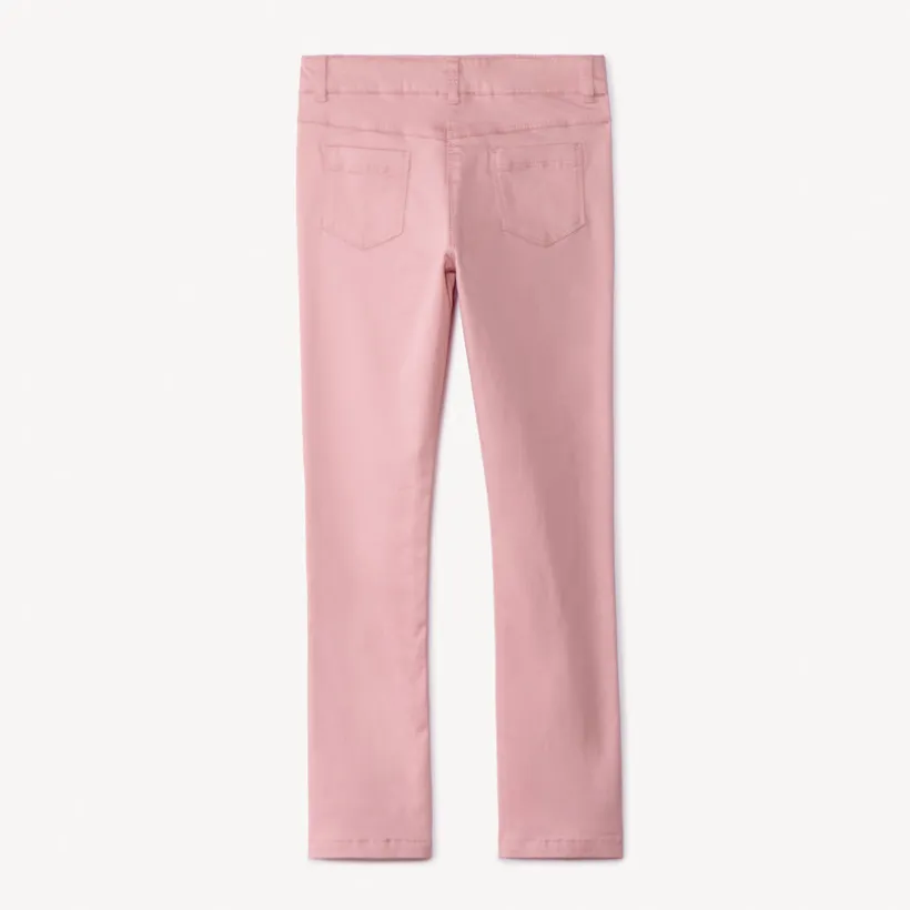 Slim fit joggingbroek in effen twill meisjes