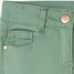 Slim fit joggingbroek in effen twill meisjes