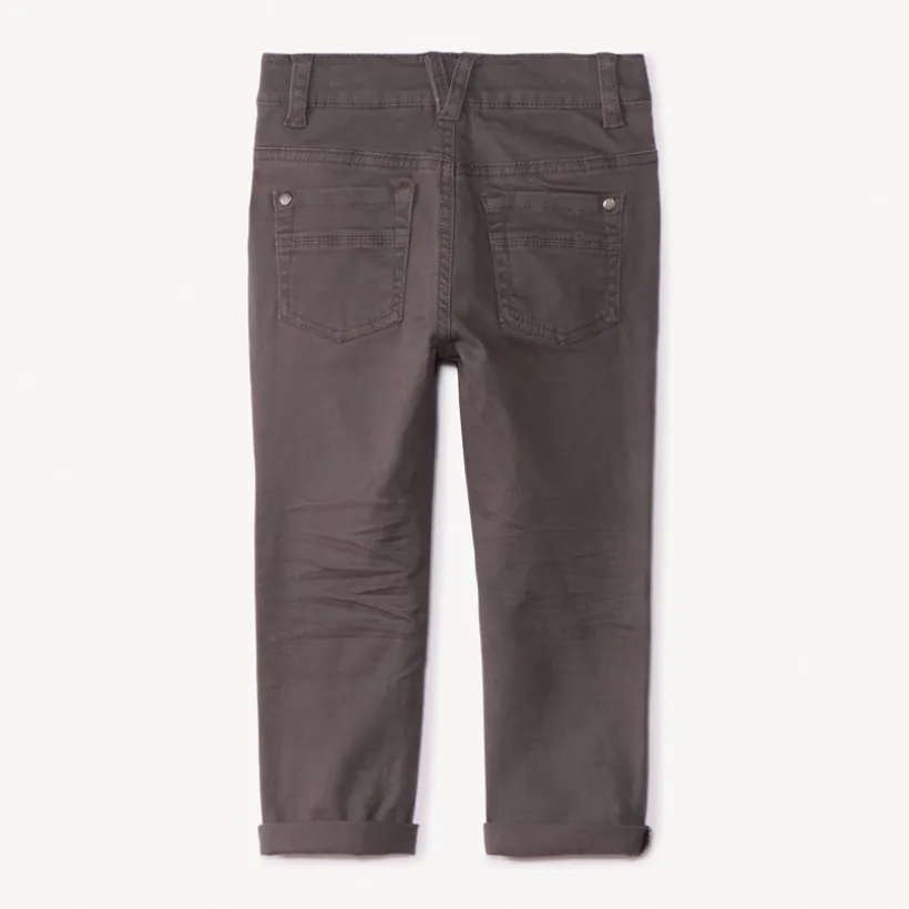 Slim fit jogging twill met crinkle-effect jongens