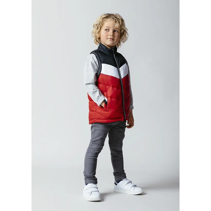 Slim fit jogging twill met crinkle-effect jongens