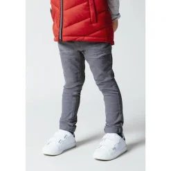Slim fit jogging twill met crinkle-effect jongens