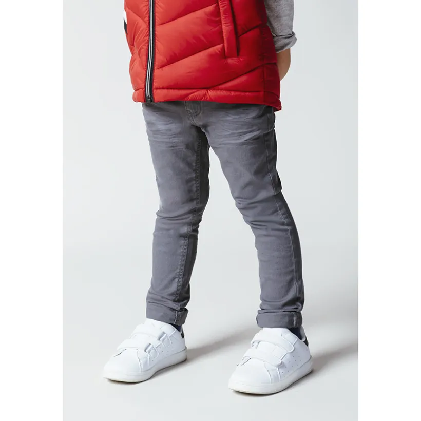 Slim fit jogging twill met crinkle-effect jongens