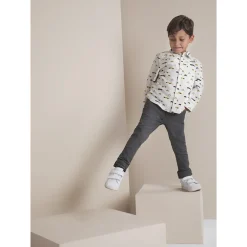 Slim fit jogging twill met crinkle-effect jongens