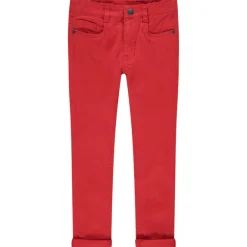 Slim fit jogging twill met crinkle-effect jongens