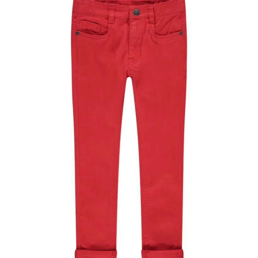 Slim fit jogging twill met crinkle-effect jongens