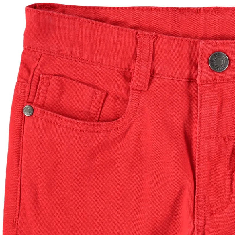 Slim fit jogging twill met crinkle-effect jongens