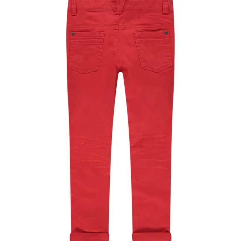 Slim fit jogging twill met crinkle-effect jongens