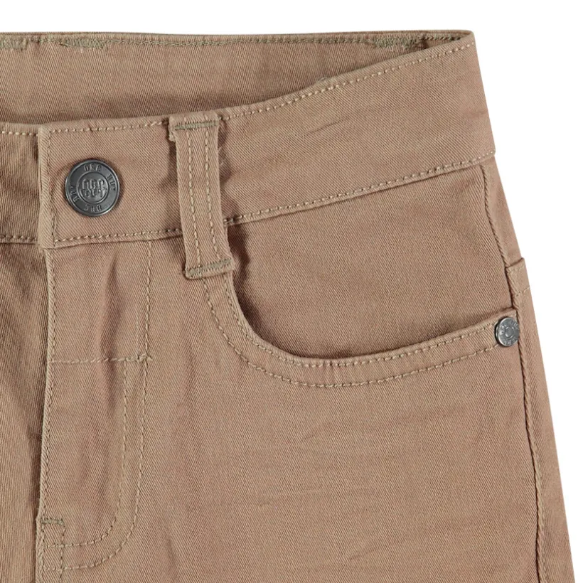 Slim fit jogging twill met crinkle-effect jongens