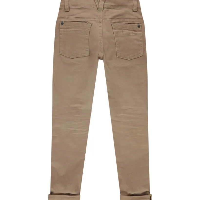 Slim fit jogging twill met crinkle-effect jongens