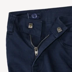 Slim fit twill jogging jongens in uni marineblauw