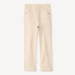 Slim fit unicolore crinkle broek jongens