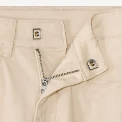 Slim fit unicolore crinkle broek jongens