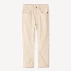 Slim fit unicolore crinkle broek jongens