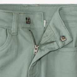 Slim fit unicolore crinkle broek jongens