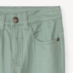 Slim fit unicolore crinkle broek jongens