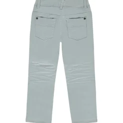 Slim fit unicolore crinkle broek jongens