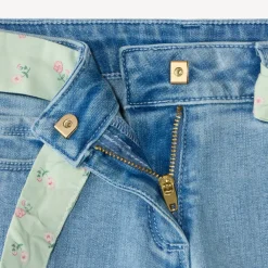 Slim jeans meisjes met stoffen riem