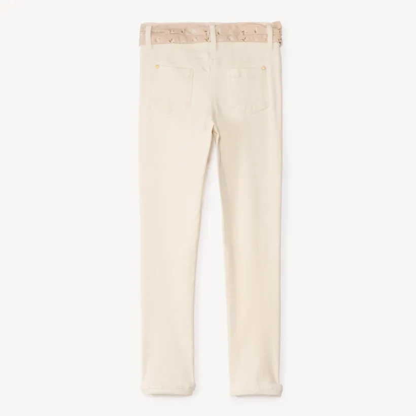 Slim jeans met een gevlochten riem meisjes