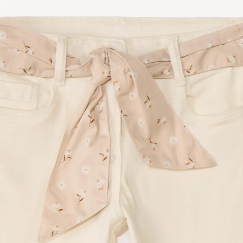 Slim jeans met een gevlochten riem meisjes