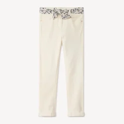 Slim jeans met knoopriem in luipaardprint meisjes