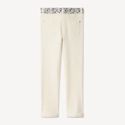 Slim jeans met knoopriem in luipaardprint meisjes
