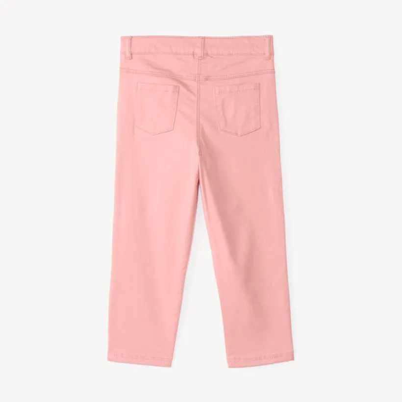 Slimme babymeisjesbroek van uni twill