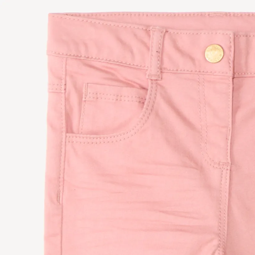 Slimme babymeisjesbroek van uni twill