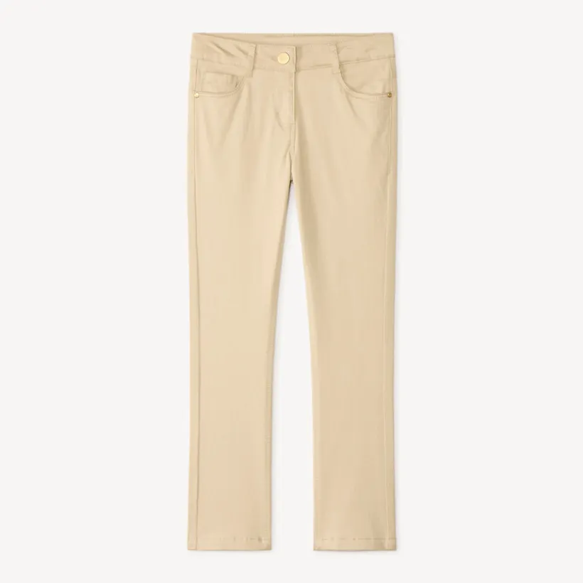 Slimme effen broek meisjes