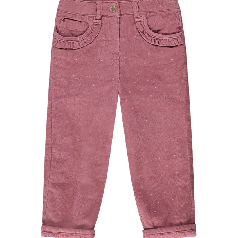 Slimme fluwelen broek met sterrenprint voor babymeisjes