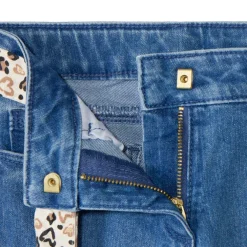Slimme jeans met halsdoekriem in print meisjes