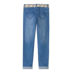 Slimme jeans met halsdoekriem in print meisjes