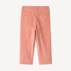 Slim velours broek voor meisjes met fantasiedruk