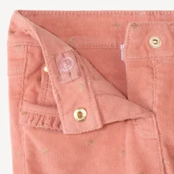 Slim velours broek voor meisjes met fantasiedruk