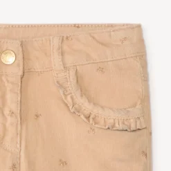 Slim velours broek voor meisjes met fantasiedruk