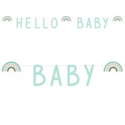 Slinger letters Regenboog "Hello Baby"