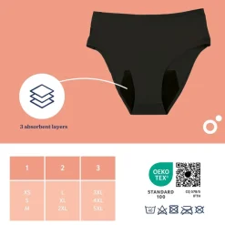 Slip Flowly Maat 2 Postpartum & menstruatie L/XL/2XL Zwart