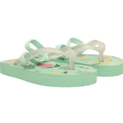Slippers met glinsterende band en fruitprint meisjes met bandje volgens de leeftijd
