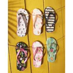 Slippers met glinsterende band en fruitprint meisjes met bandje volgens de leeftijd