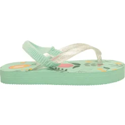 Slippers met glinsterende band en fruitprint meisjes met bandje volgens de leeftijd