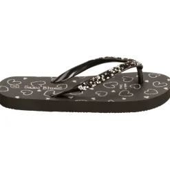 Slippers met hartenprint en strassband meisjes met bandje volgens leeftijd