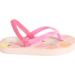 Slippers met palmenprint meisjes met bandje volgens de leeftijd