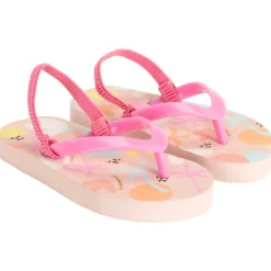 Slippers met palmenprint meisjes met bandje volgens de leeftijd